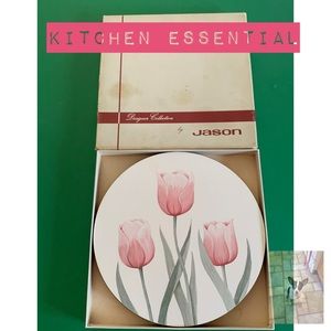 Vintage Jason round tulip hot pads